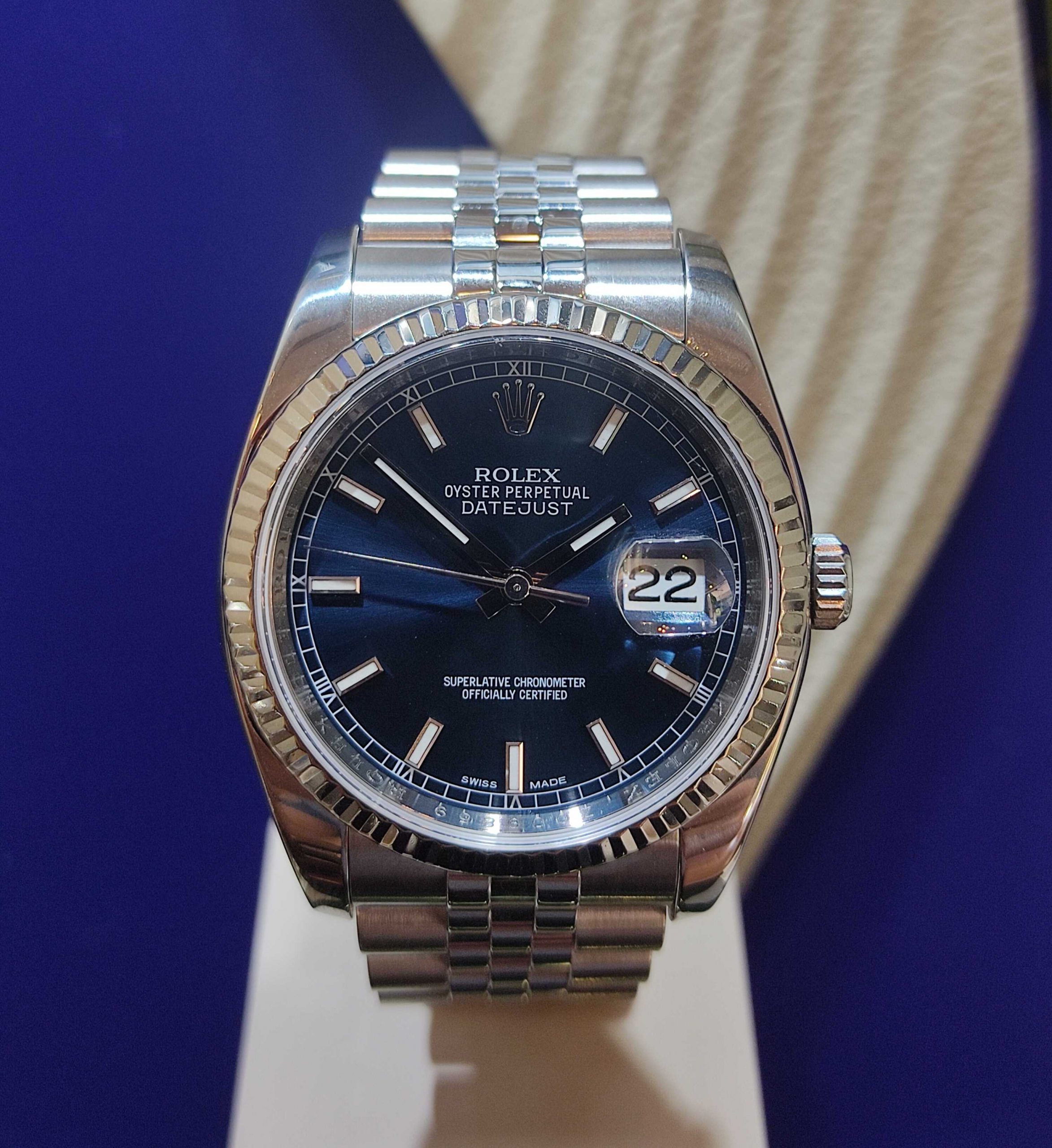 Rolex Datejust 36mm Blue Dial Jubilee 