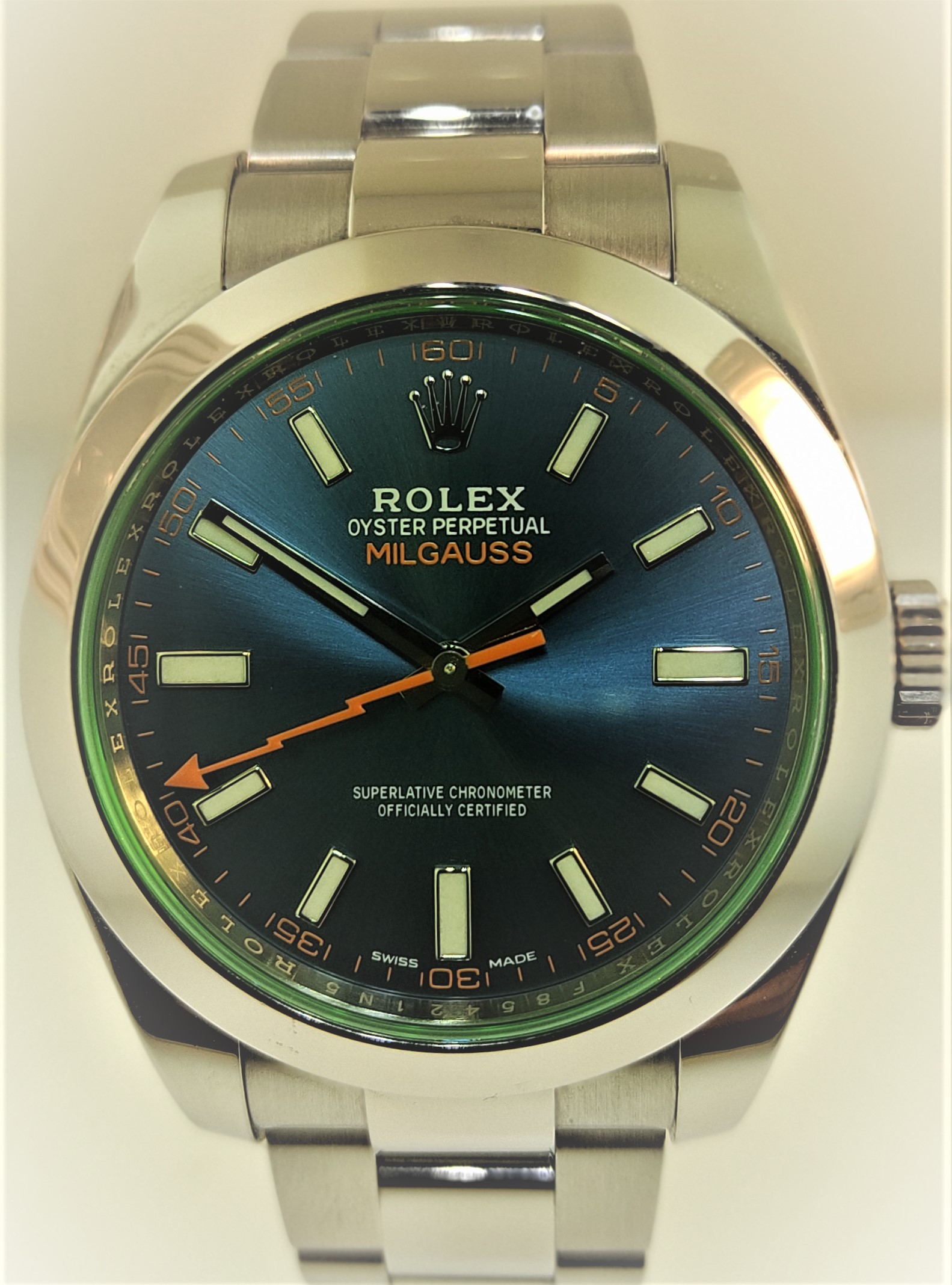 Rolex Milgauss Z-Blue Dial Green 