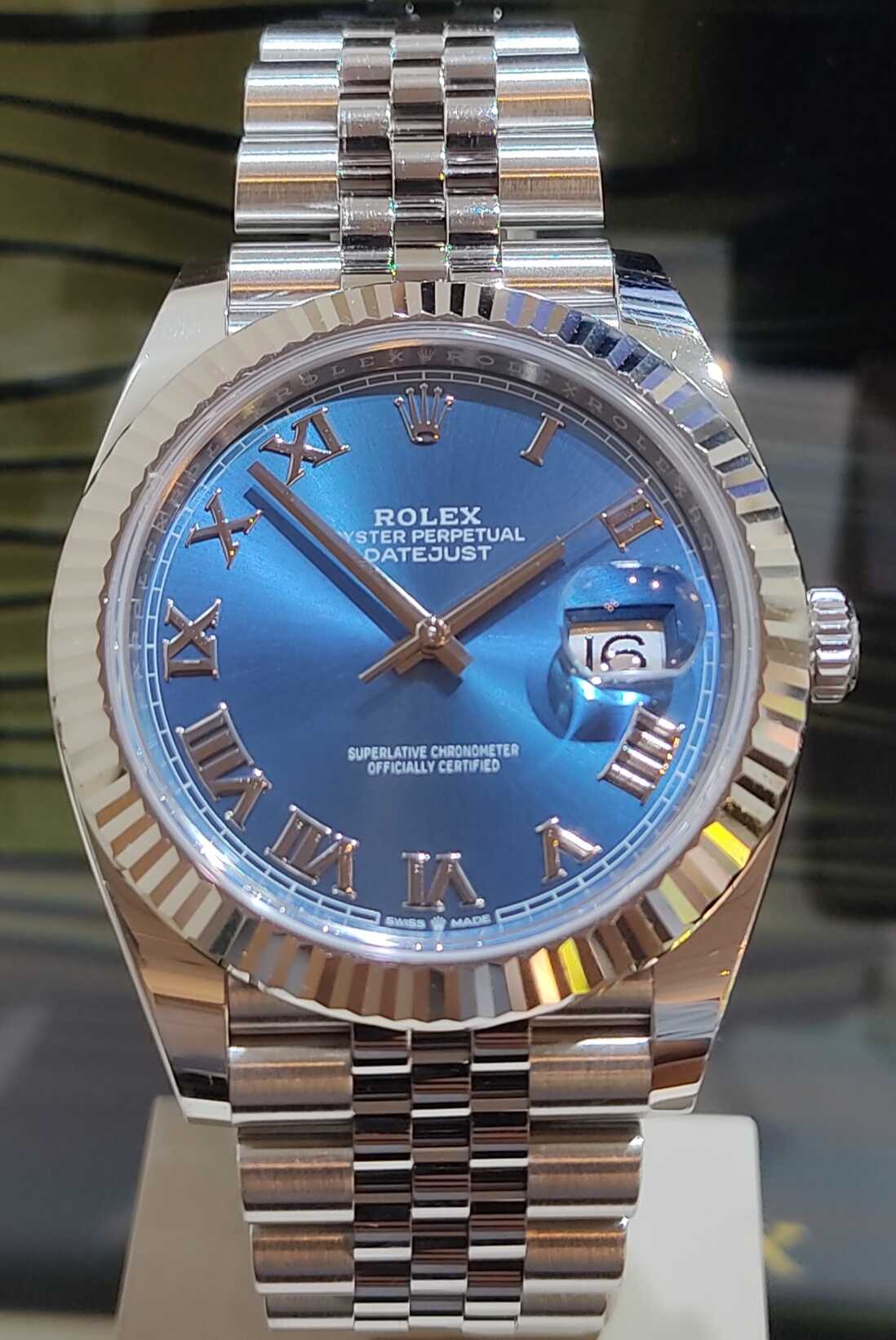 Rolex Datejust 41mm Blue Roman Dial 