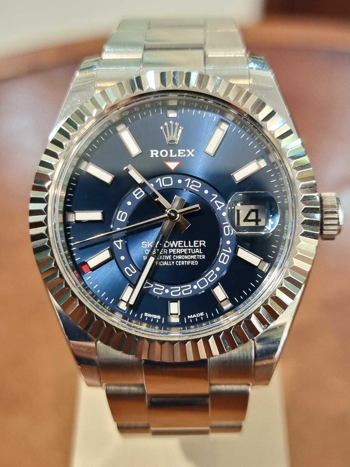 Tilskynde kranium sød smag Rolex Oyster Perpetual Sky-Dweller Anual Calendar Steel Blue Dial - Gothelf  A. Watches - Tel Aviv's Finest Watch Dealers