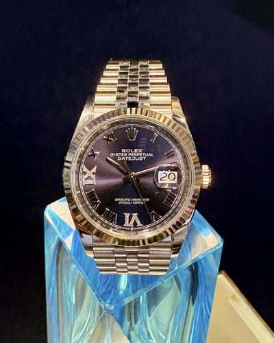 רולקס דיטג'אסט 36מ"מ לוח חציל יהלומים דגם.126234 שנת 2023