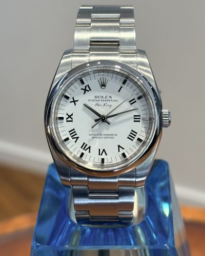 Rolex Oyster Perpetual Air King White Roman dial 114200 Pre-owned 2008