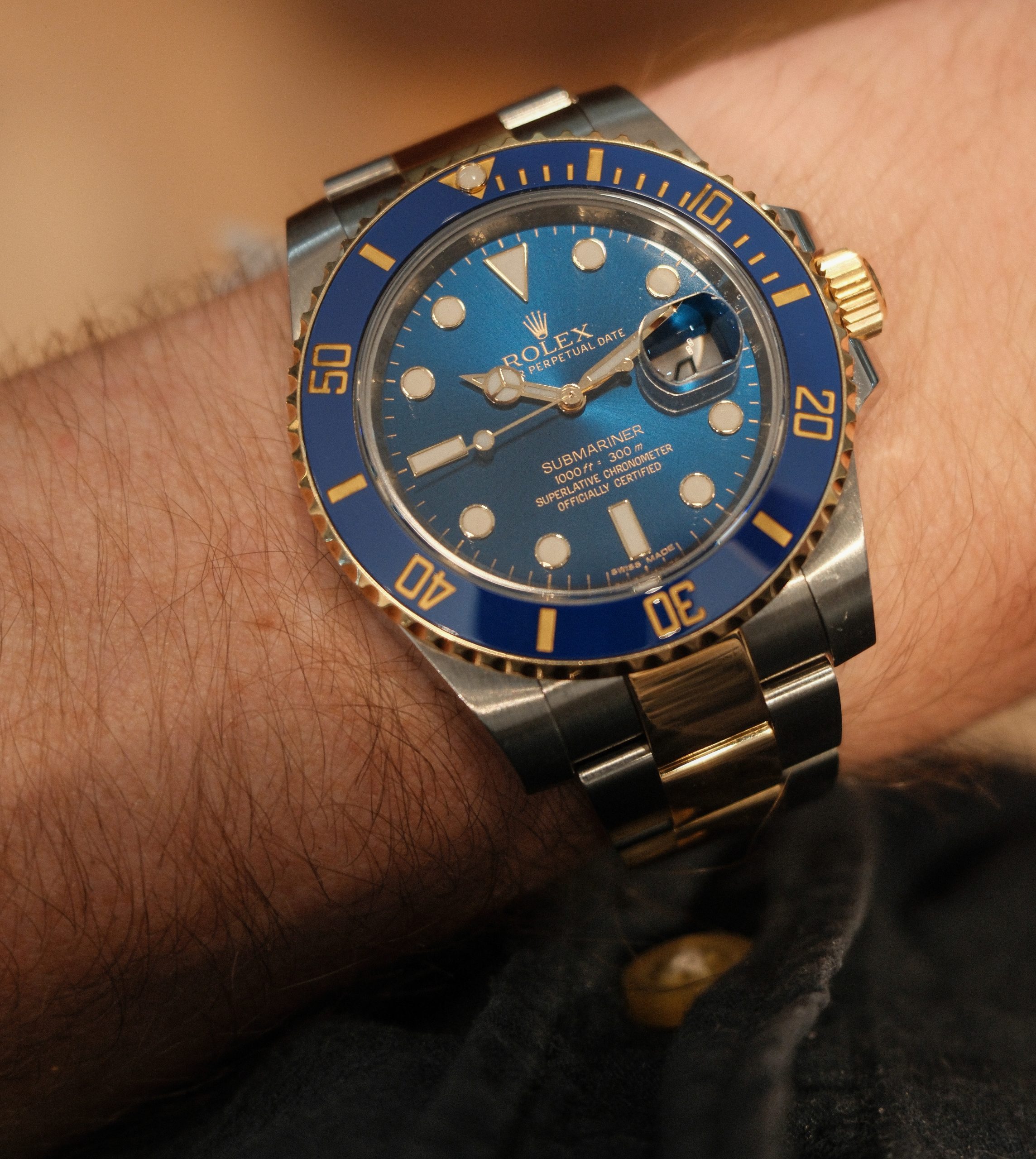 Rolex Submariner Blue Ceramic Steel & 18K Gold 116613 - Image 3