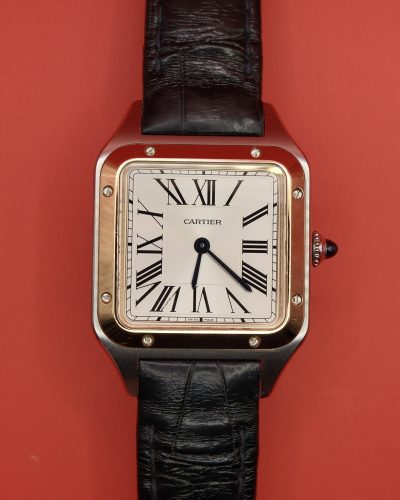 Cartier Santos Dumont Steel and Rose Gold Small