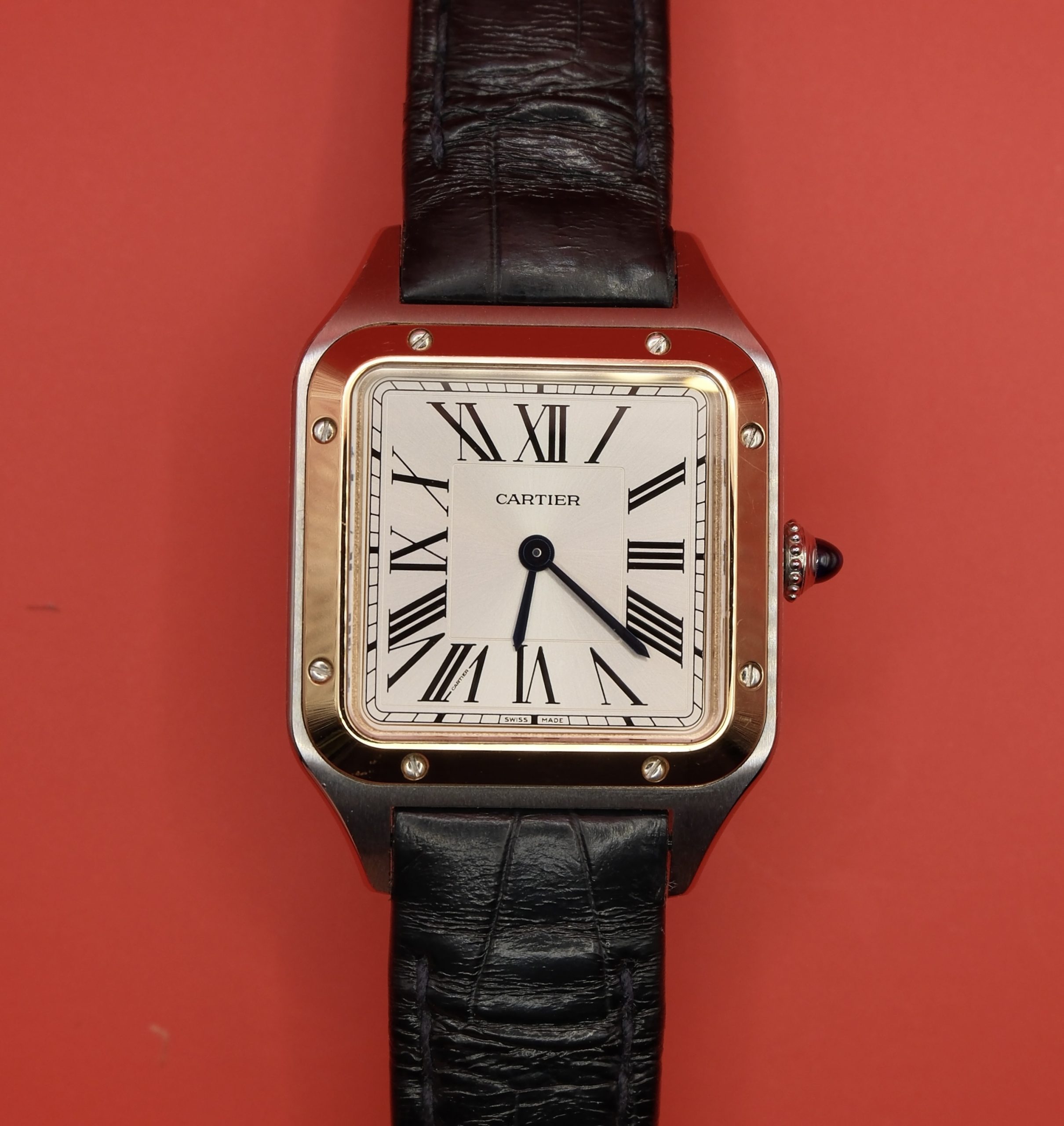 Cartier Santos Dumont Steel and Rose Gold Small