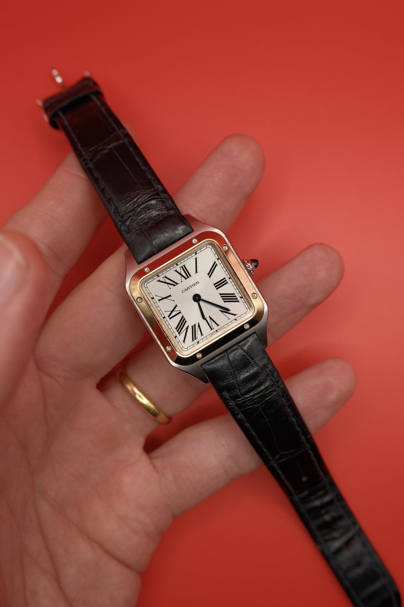Cartier Santos Dumont Steel and Rose Gold Small - Image 2