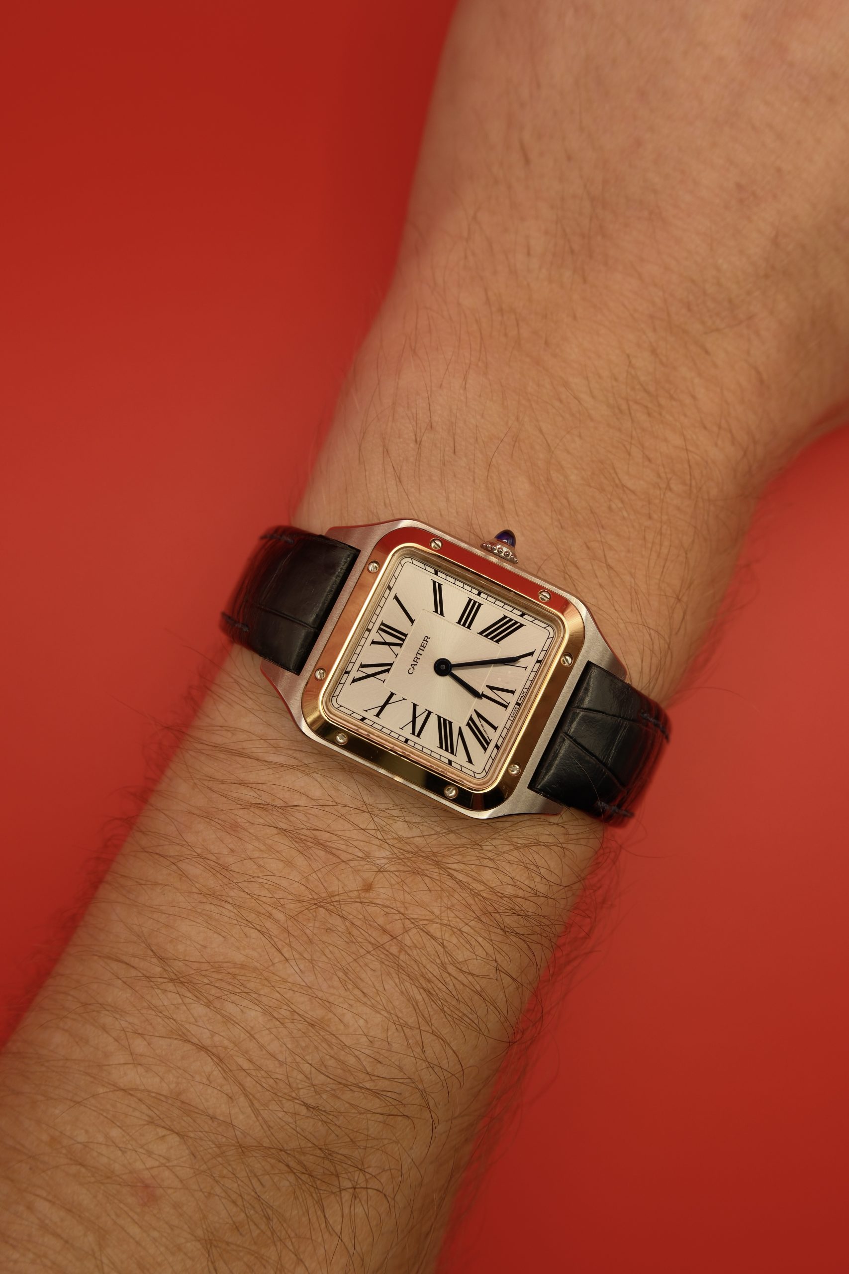 Cartier Santos Dumont Steel and Rose Gold Small - Image 3