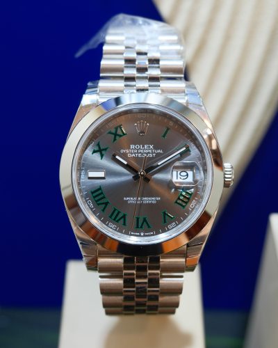 Rolex Datejust 41mm Steel Wimbledon Dial Jubilee 11/2025 New unworn with stickers
