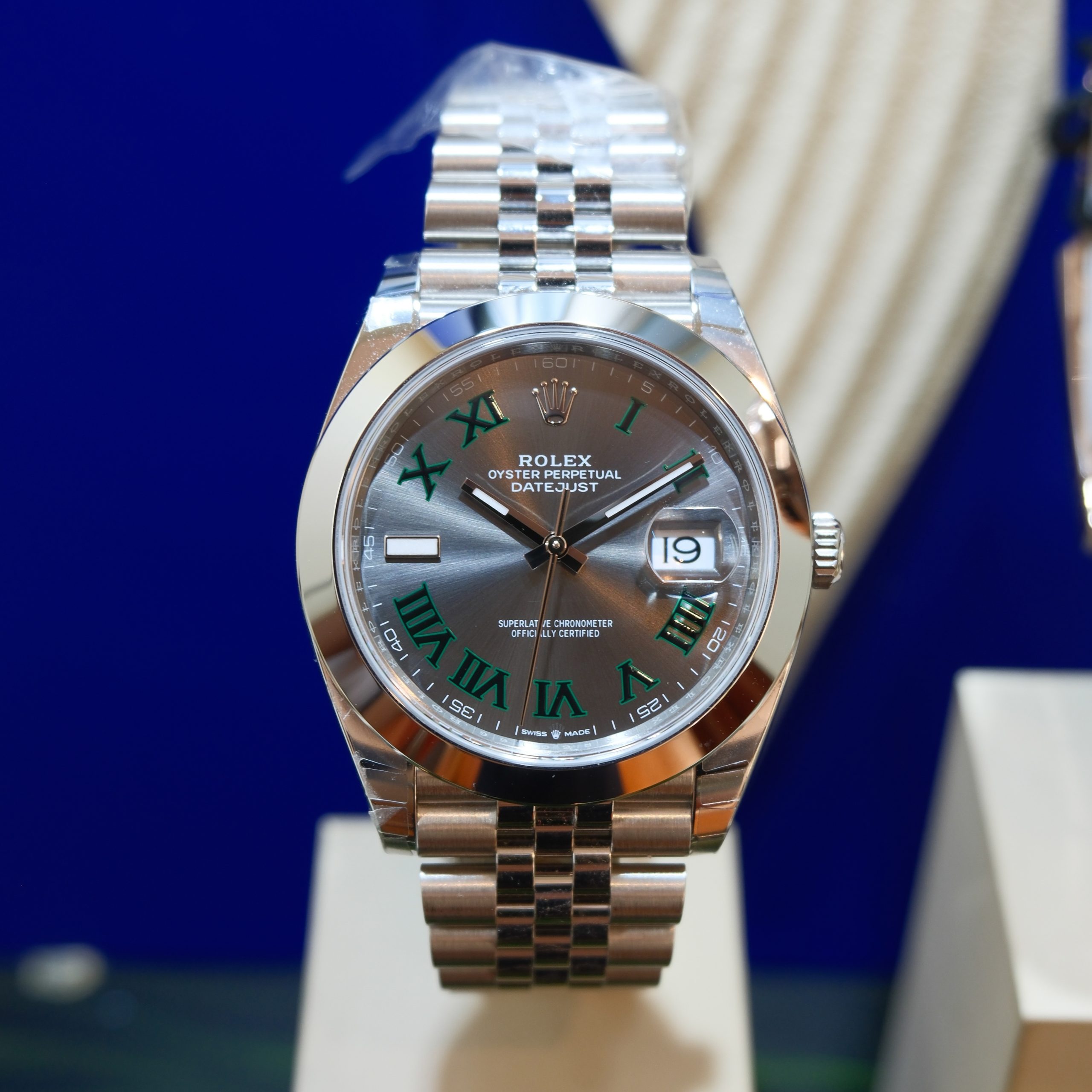 Rolex Datejust 41mm Steel Wimbledon Dial Jubilee 11/2025 New unworn with stickers