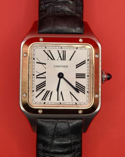 Cartier Santos Dumont Steel and Rose Gold Small