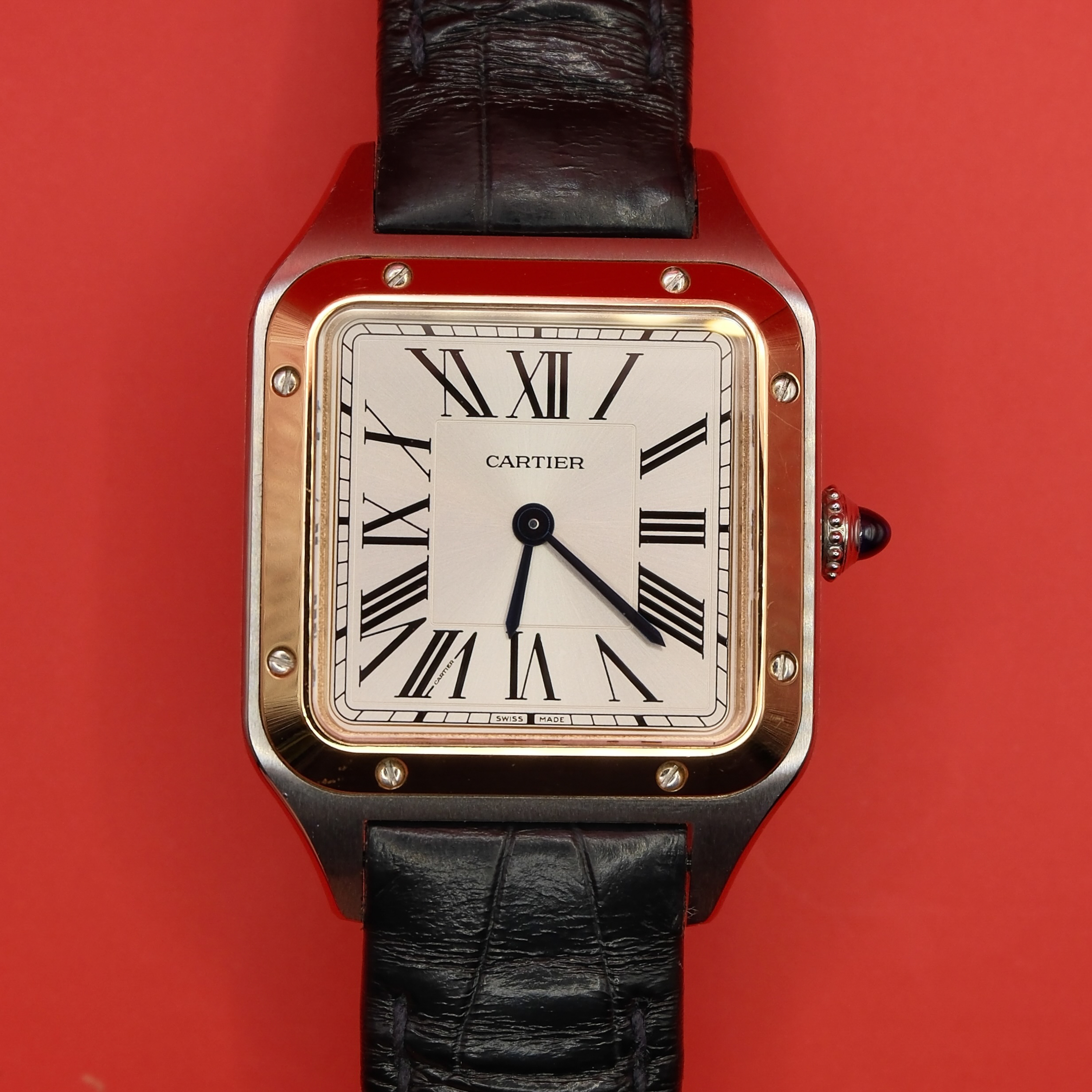 Cartier Santos Dumont Steel and Rose Gold Small