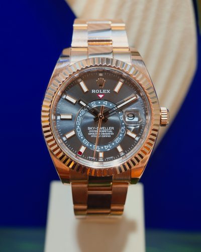 Rolex Sky-Dweller Rose Gold Rhodium Dial