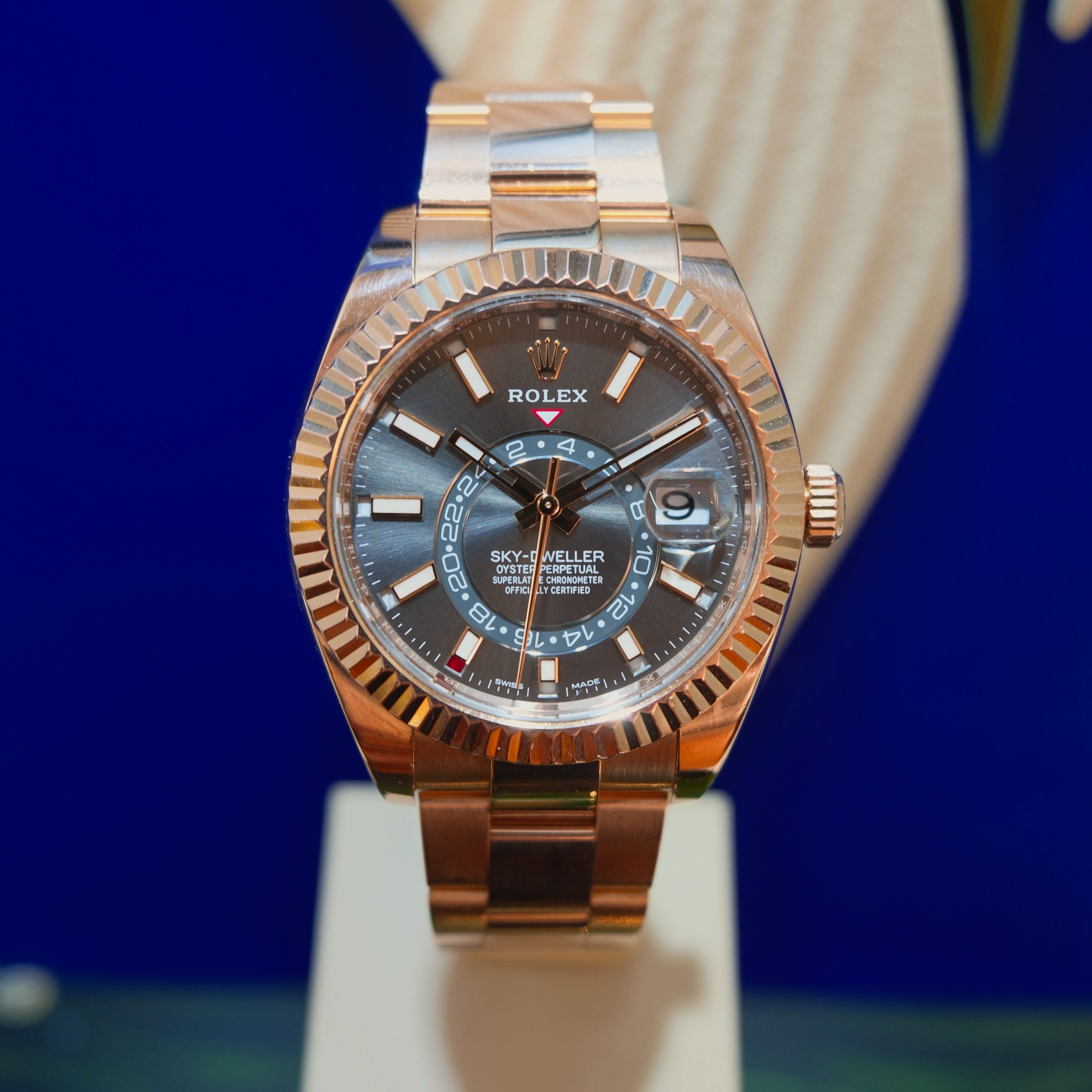 Rolex Sky-Dweller Rose Gold Rhodium Dial