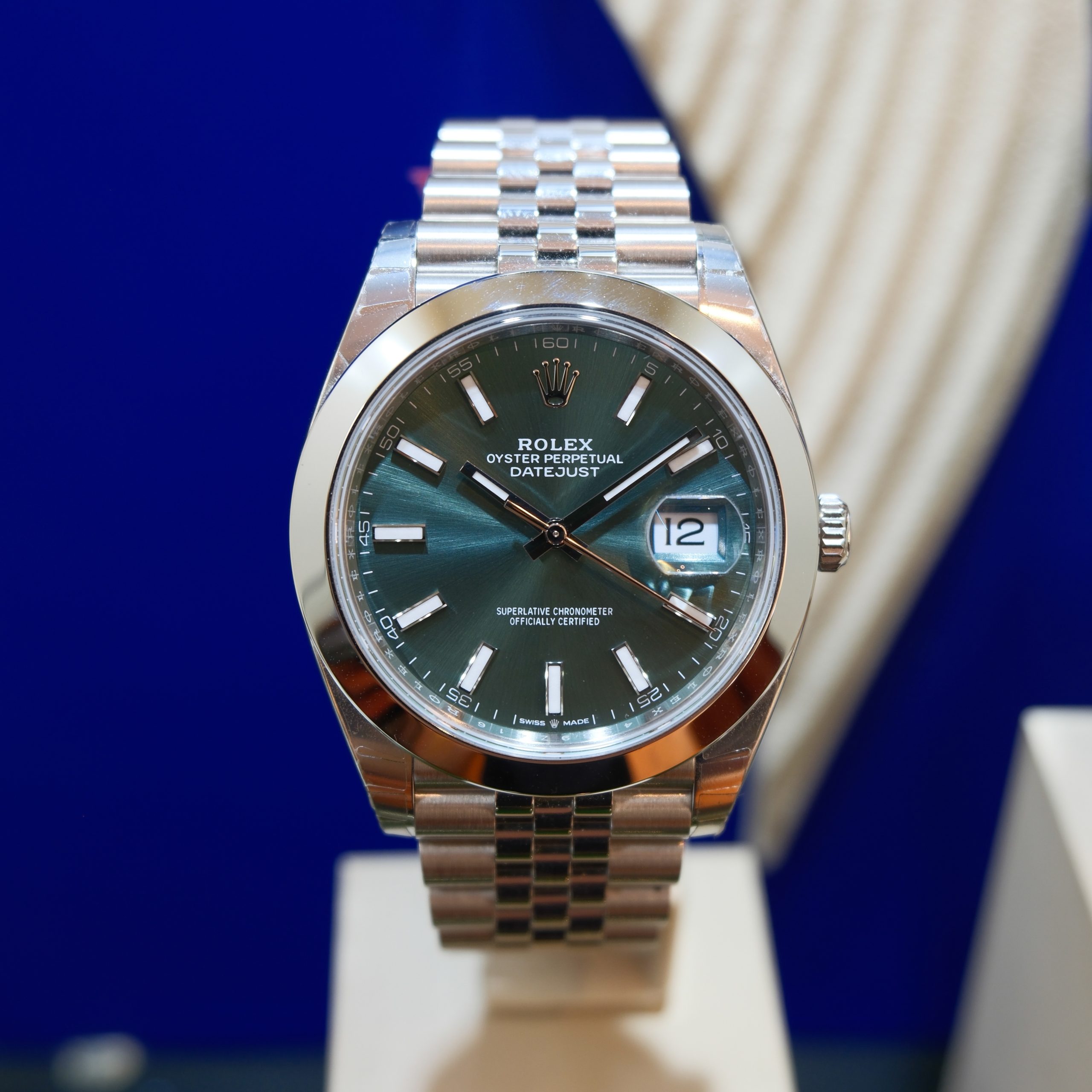 Rolex Oystersteel Datejust 41mm Mint Green Unworn
