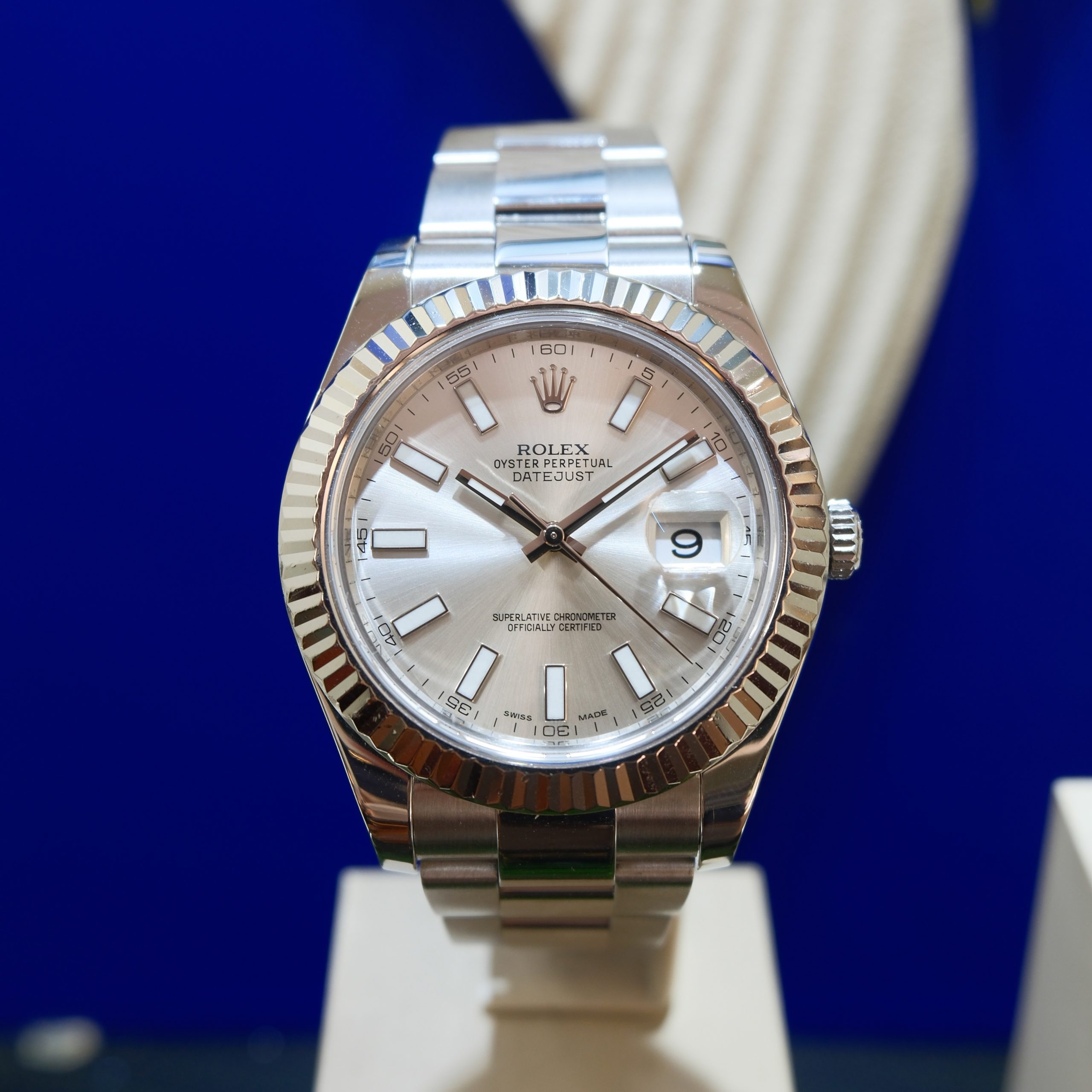 Rolex Datejust 2 41mm Steel & 18K White Gold Bezel Silver Dial