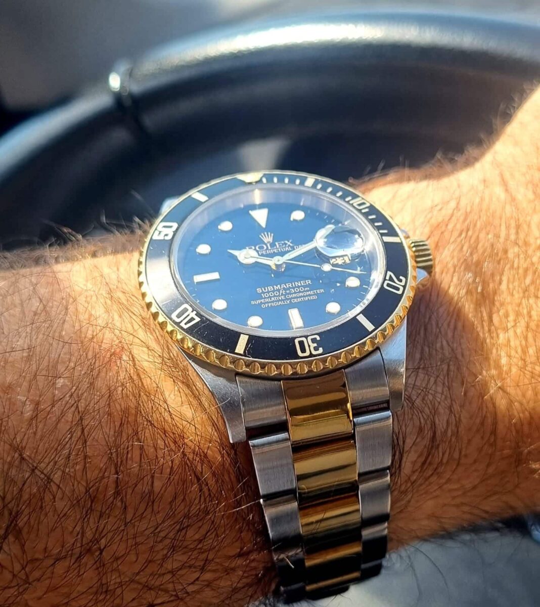 Rolex Submariner Blue Steel & 18K Gold 16613 Pre-owned 2002 | Gothelf A. Watches — 6
