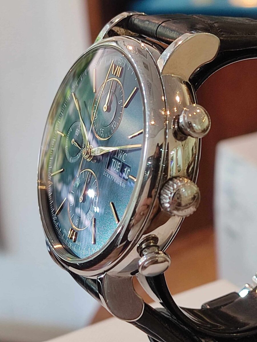 IWC Portofino Chronograph Steel Automatic Blue Dial | Gothelf A. Watches — 4
