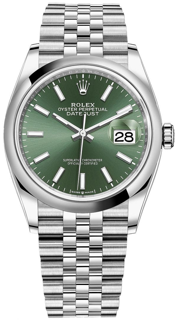 Rolex Datejust Steel 36mm Menta-Green Dial Jubilee Bracelet New 2025!! | Gothelf A. Watches — 2