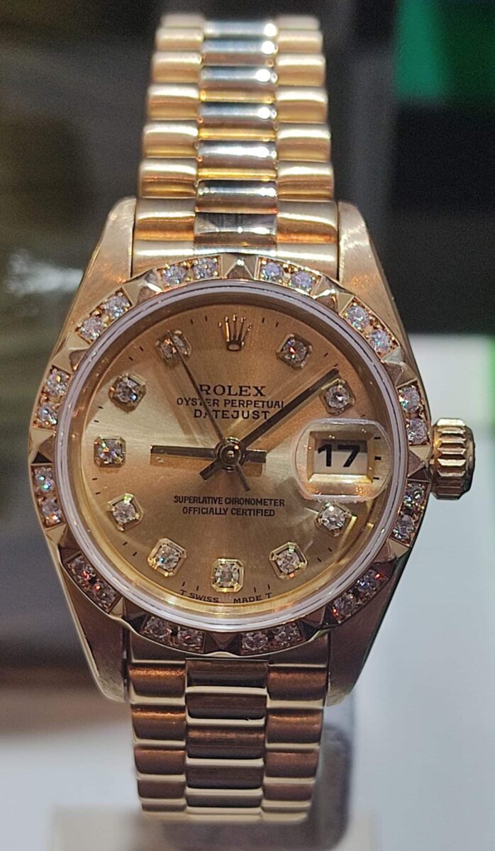 Rolex Datejust 18K Yellow Gold Ladies 26mm President Bracelet | Gothelf A. Watches