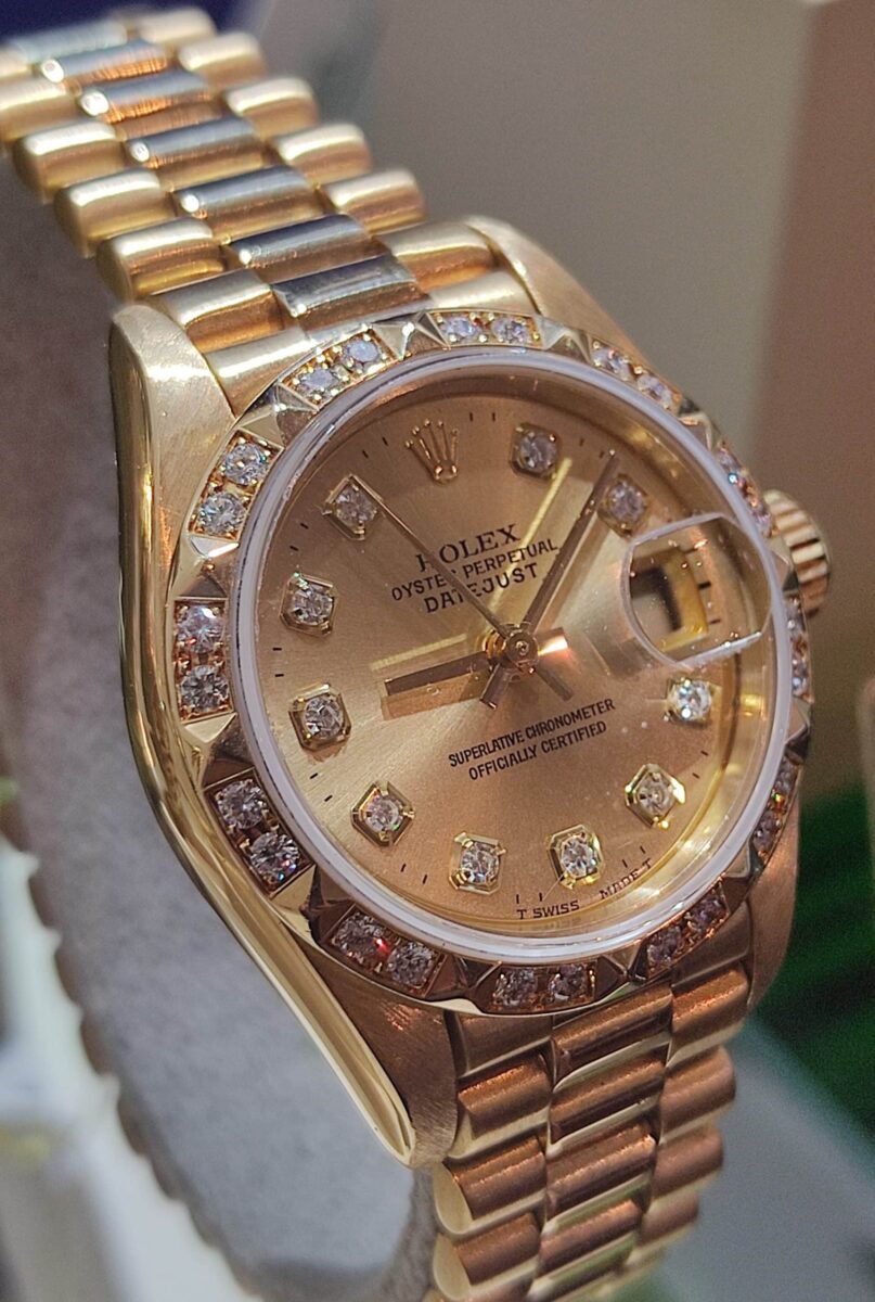 Rolex Datejust 18K Yellow Gold Ladies 26mm President Bracelet | Gothelf A. Watches — 2