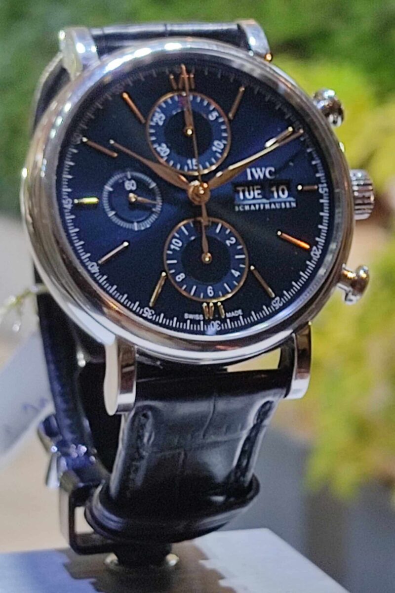 IWC Portofino Chronograph Steel Automatic Blue Dial | Gothelf A. Watches