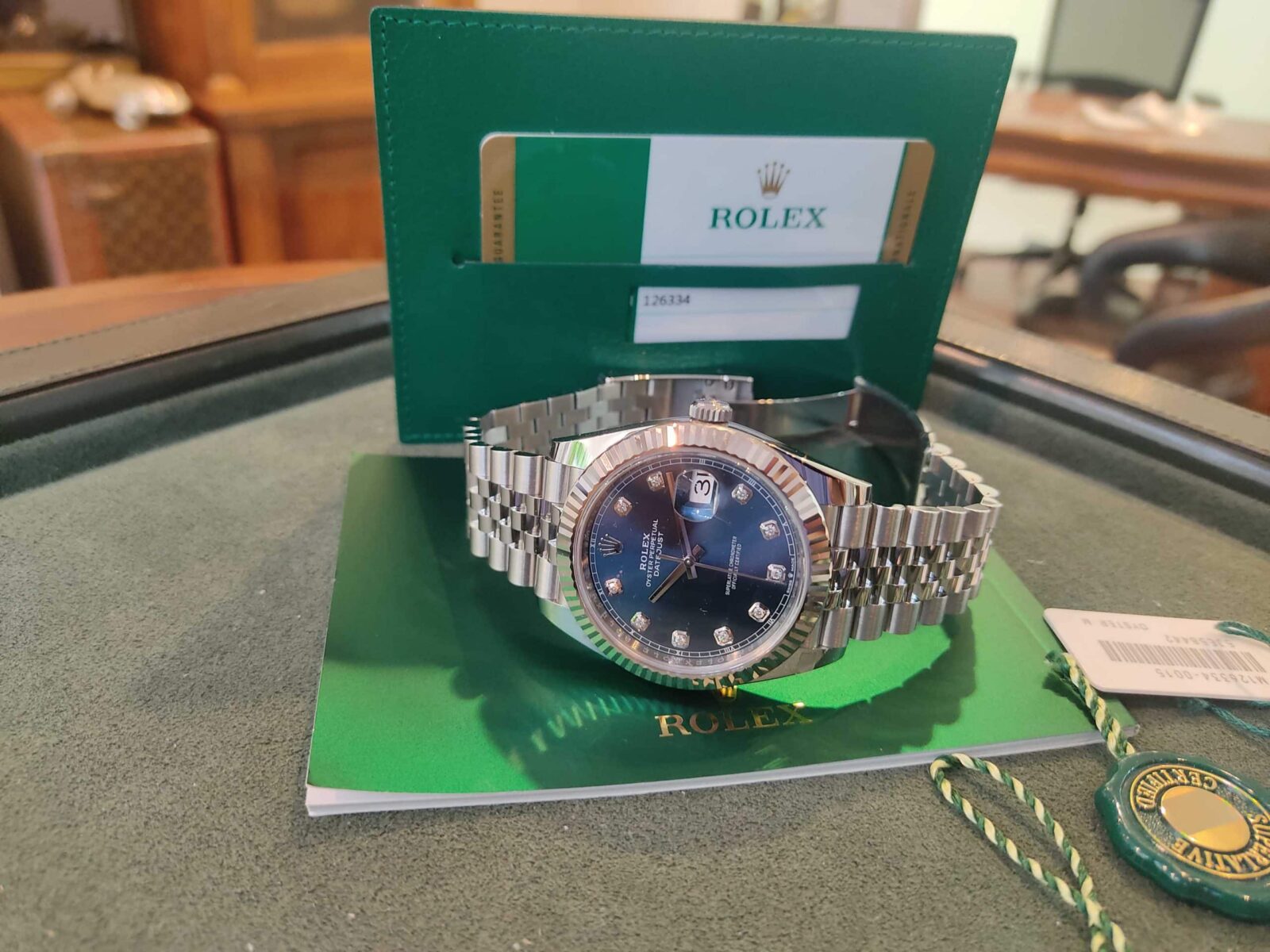 Rolex Datejust 41mm Blue Diamonds Dial | Gothelf A. Watches — 3