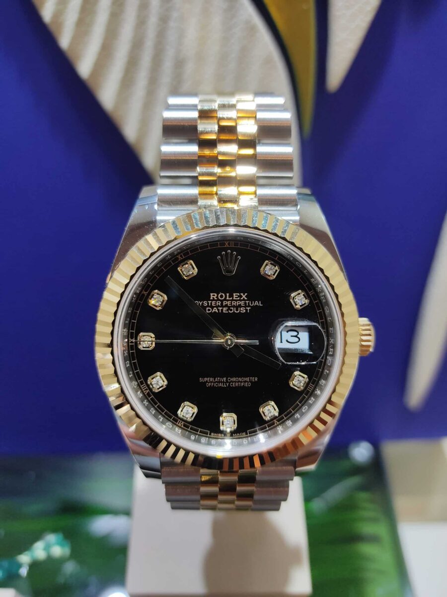 Rolex Datejust 41mm Steel & 18K Gold Black Diamonds Dial 2020 | Gothelf A. Watches — 3