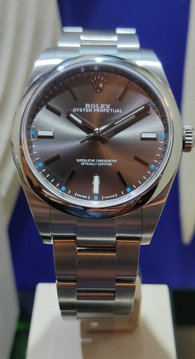 Rolex Oyster Perpetual 39mm Rhodium Dial | Gothelf A. Watches — 3