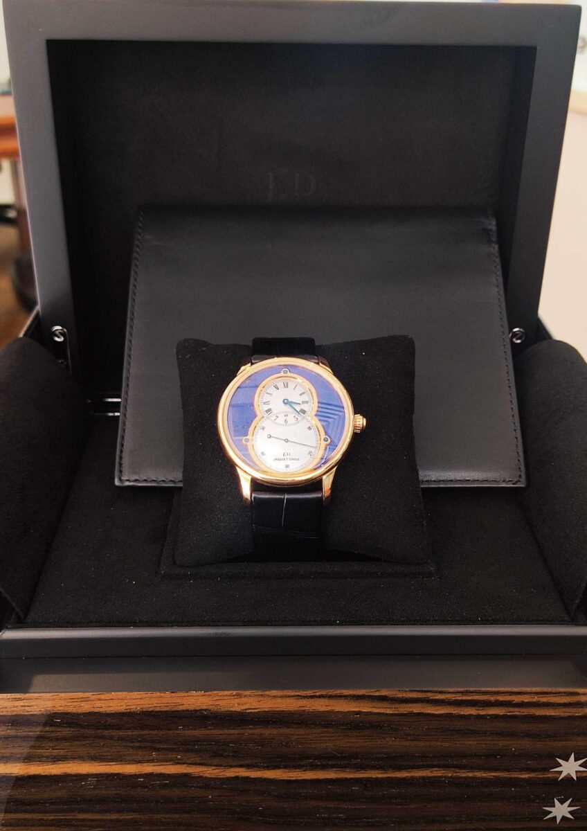 Jaquet-Droz Lapis Lazuli & Mother of Pearl Rose Gold Limited Edition Watch | Gothelf A. Watches — 5