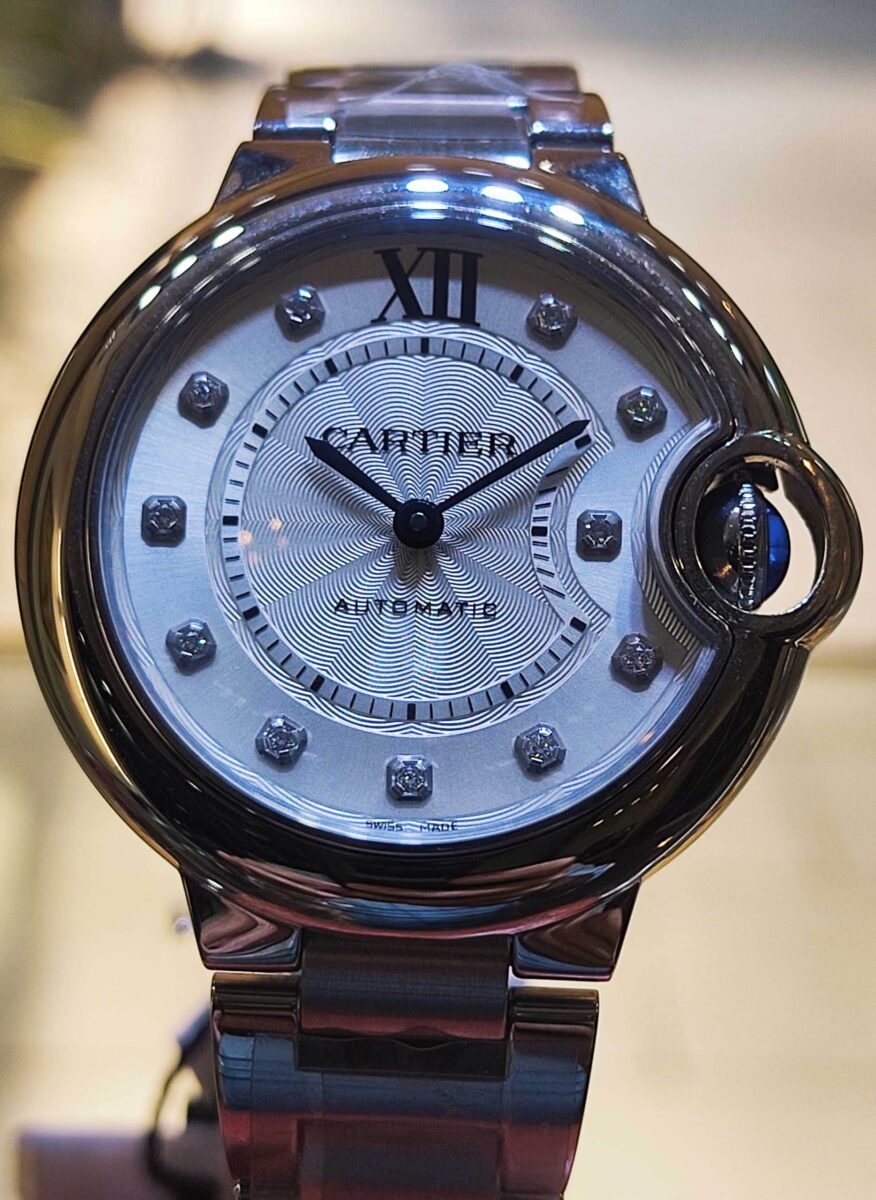Cartier Ballon Bleu 33mm Diamonds dial New Watch | Gothelf A. Watches