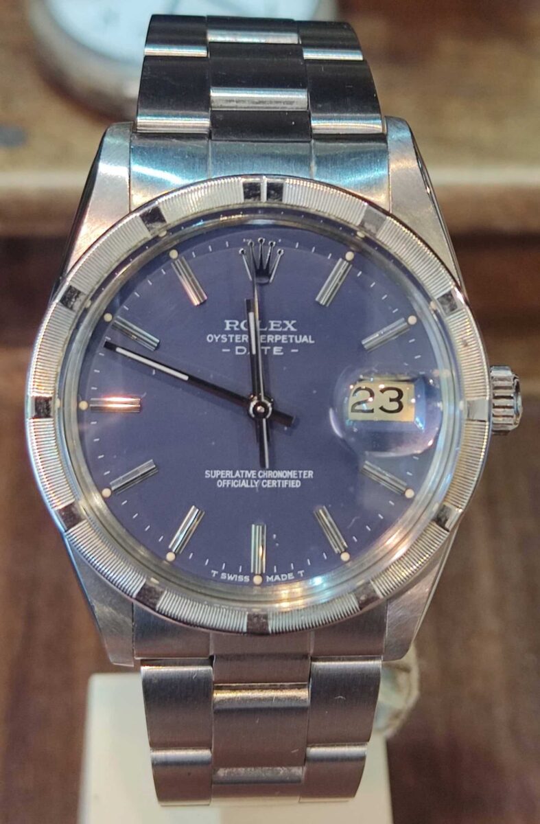 Rolex Date 34mm Blue Vintage | Gothelf A. Watches — 2