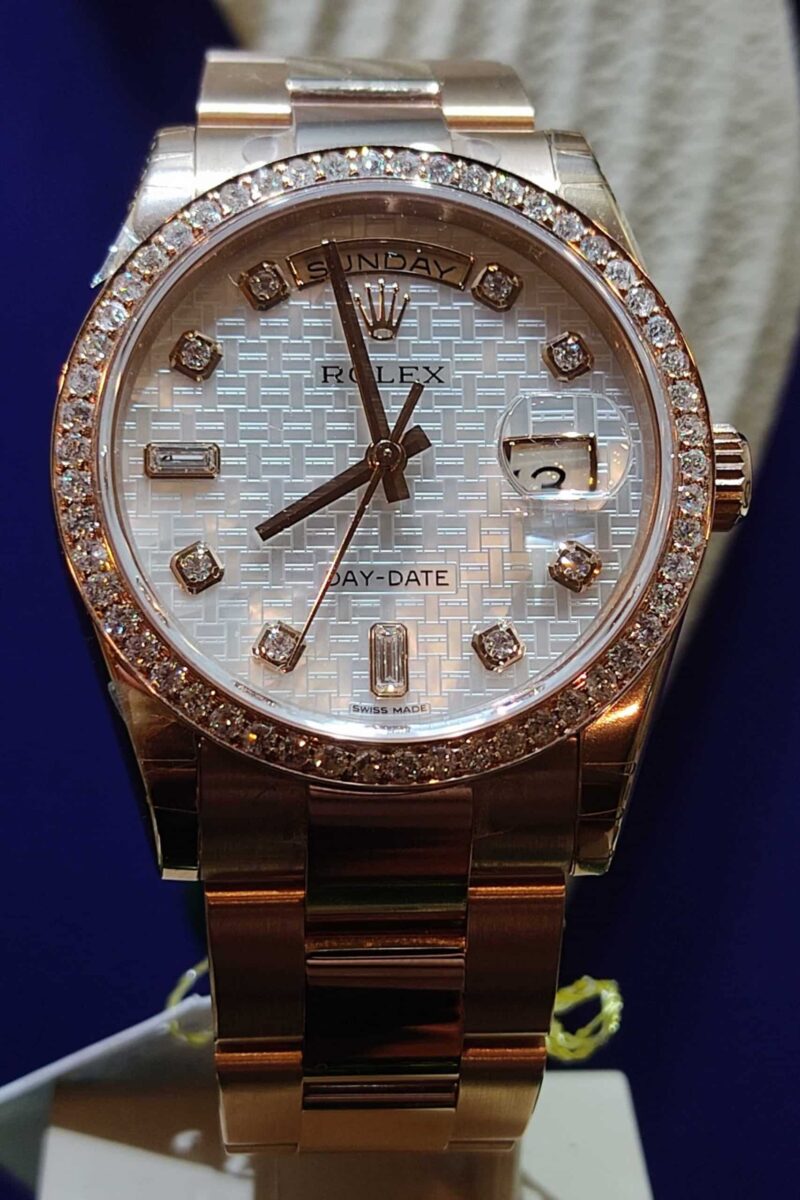 Rolex Day-Date Rose Gold Diamonds 36mm New 2021 | Gothelf A. Watches