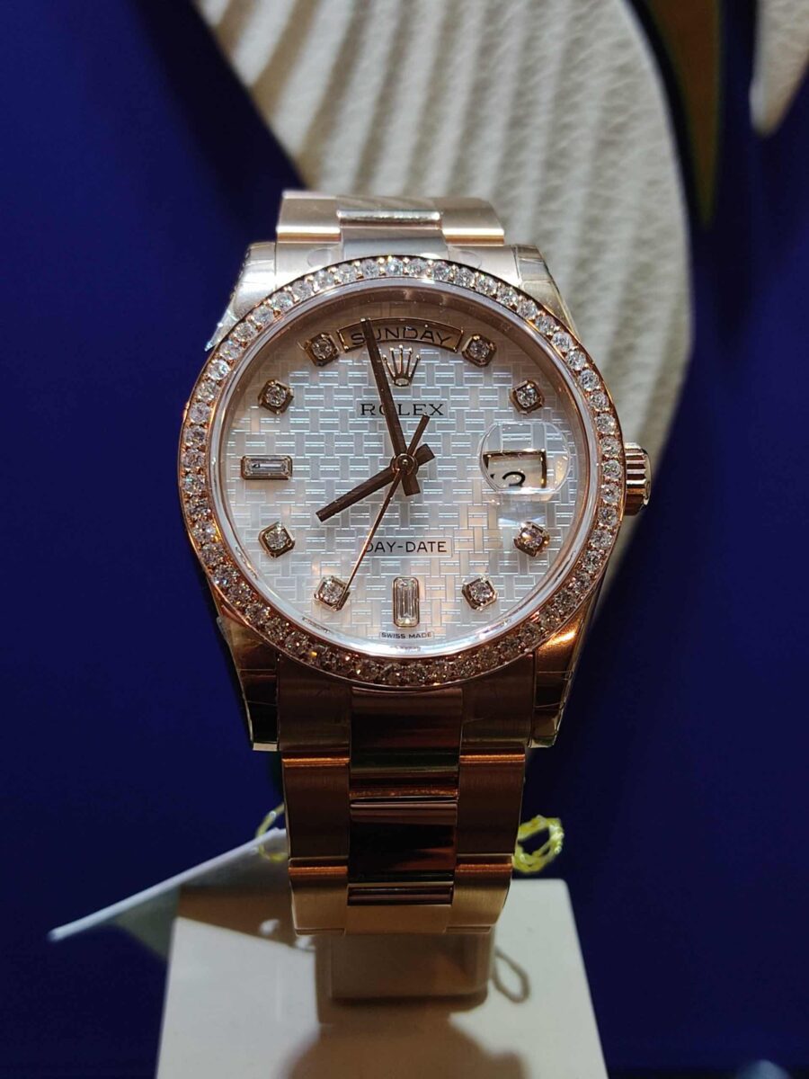 Rolex Day-Date Rose Gold Diamonds 36mm New 2021 | Gothelf A. Watches — 2