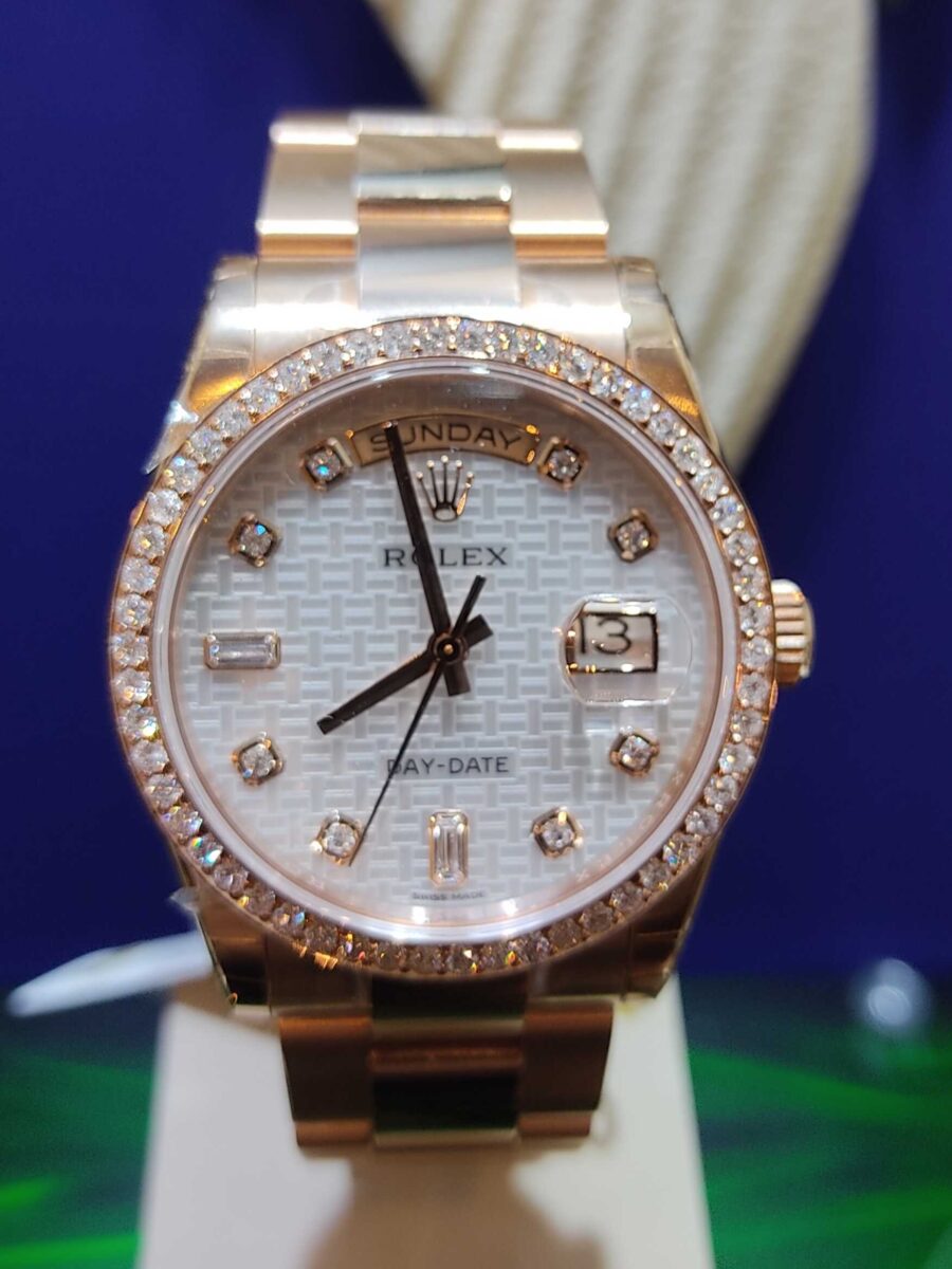 Rolex Day-Date Rose Gold Diamonds 36mm New 2021 | Gothelf A. Watches — 3