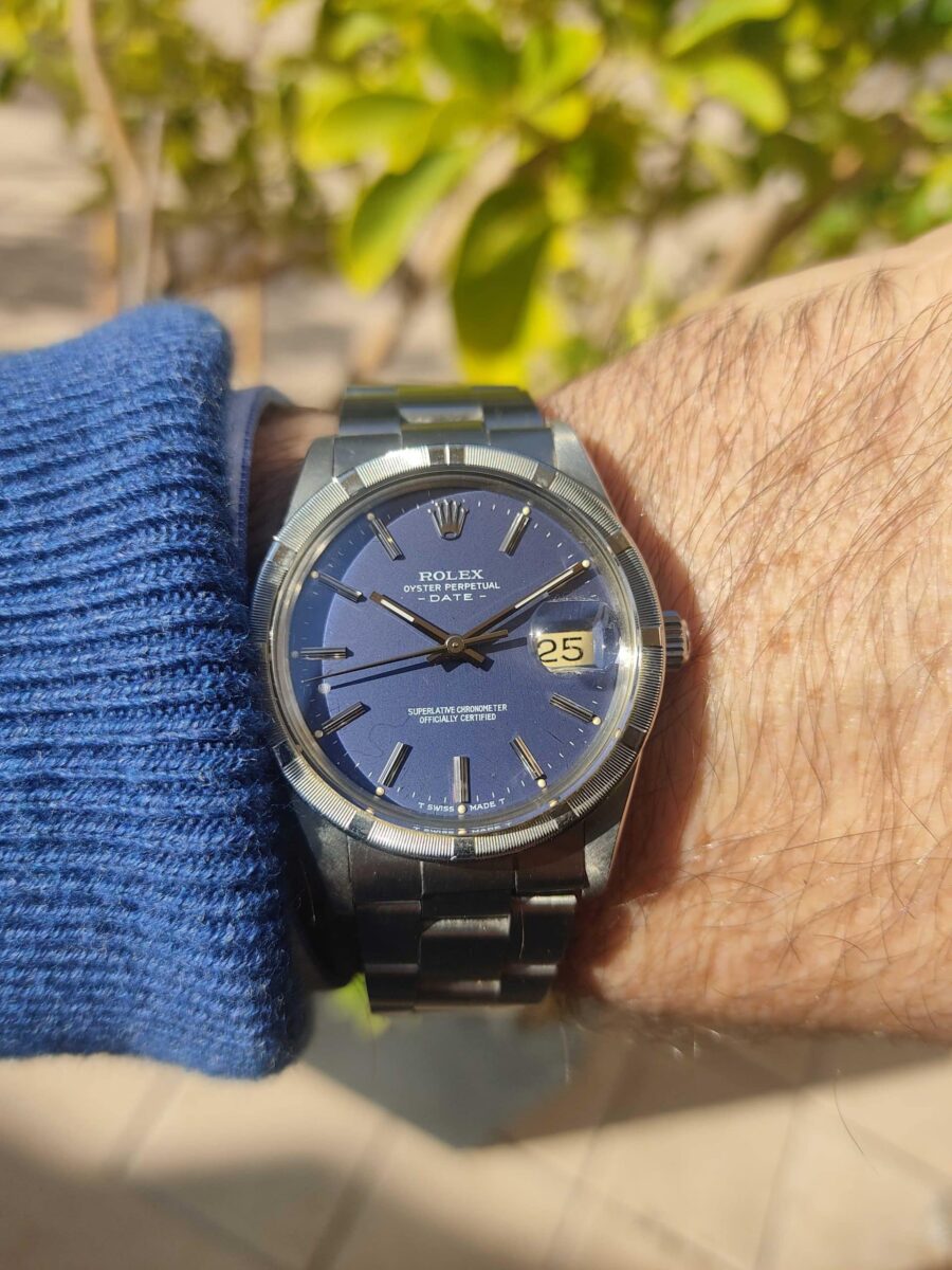 Rolex Date 34mm Blue Vintage | Gothelf A. Watches — 4