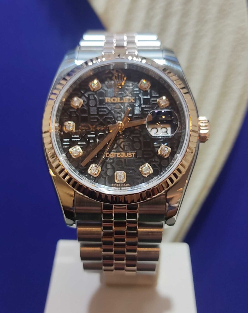 Rolex Datejust 36mm Rose Gold Diamonds Dial | Gothelf A. Watches — 2