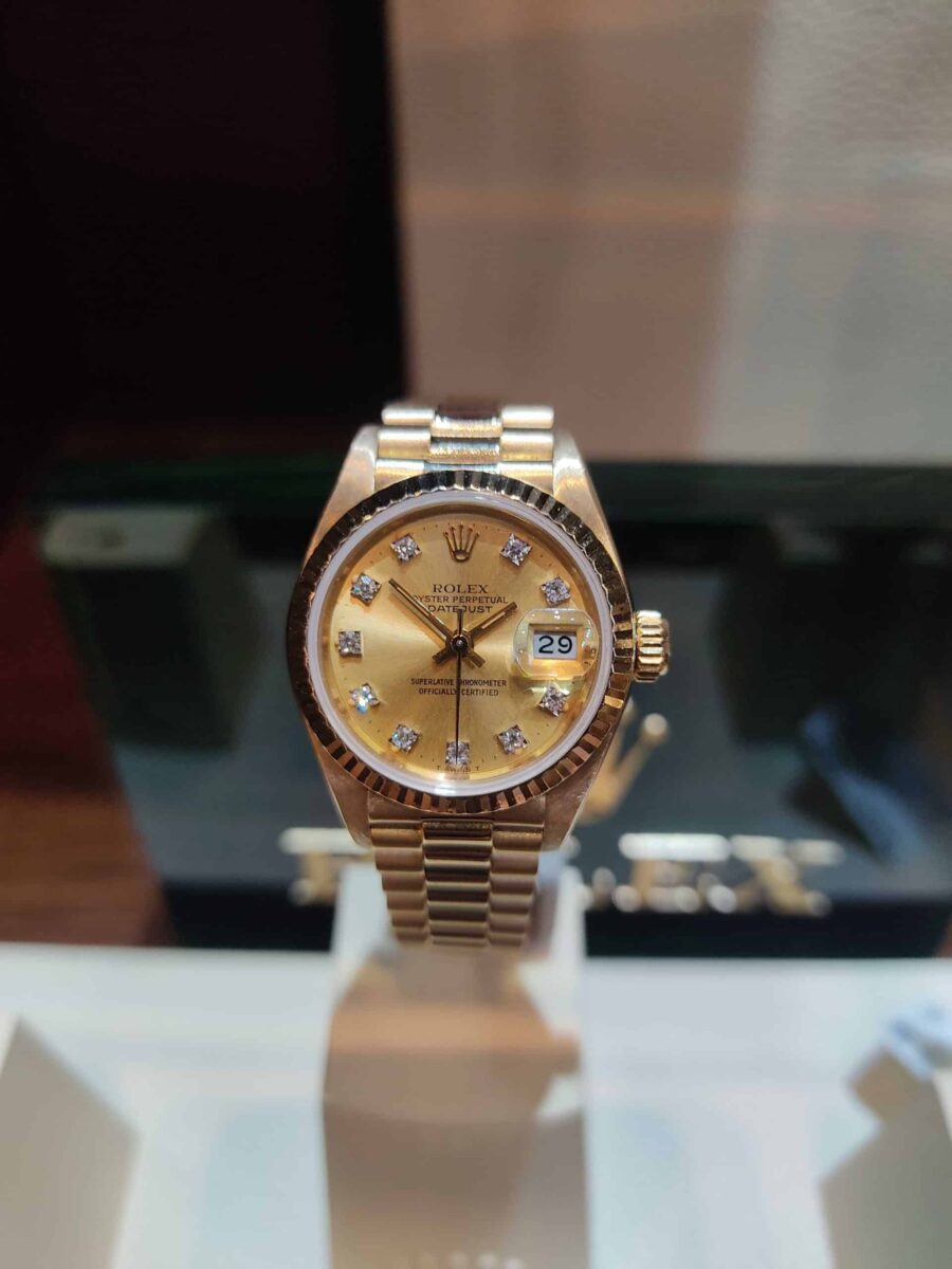 Rolex Datejust 26mm Ladies 18k Gold Diamonds Dial | Gothelf A. Watches — 3