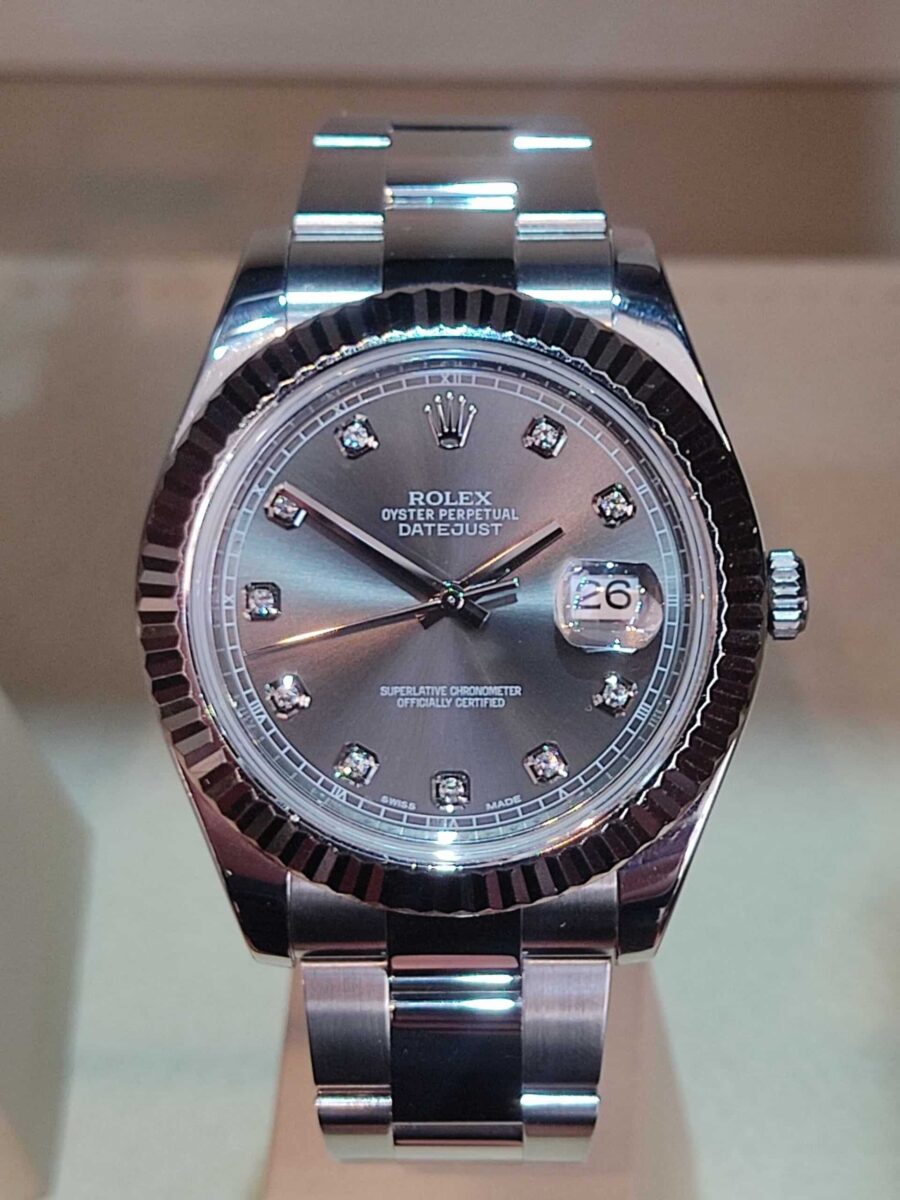 Rolex Datejust II Rhodium Diamonds Dial 41mm | Gothelf A. Watches
