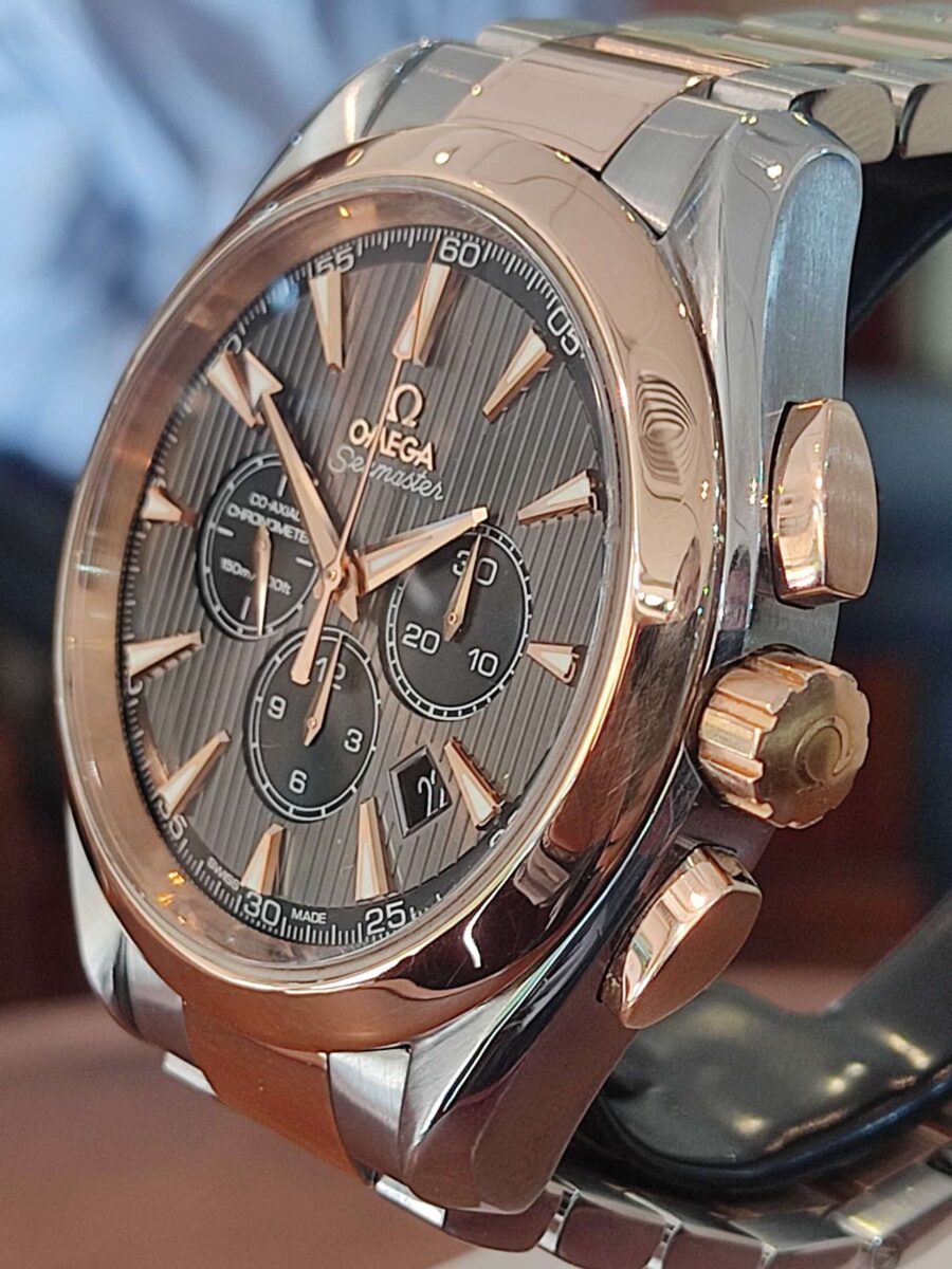 Omega Seamaster Aqua Terra Chronograph Steel & Red Gold | Gothelf A. Watches — 2