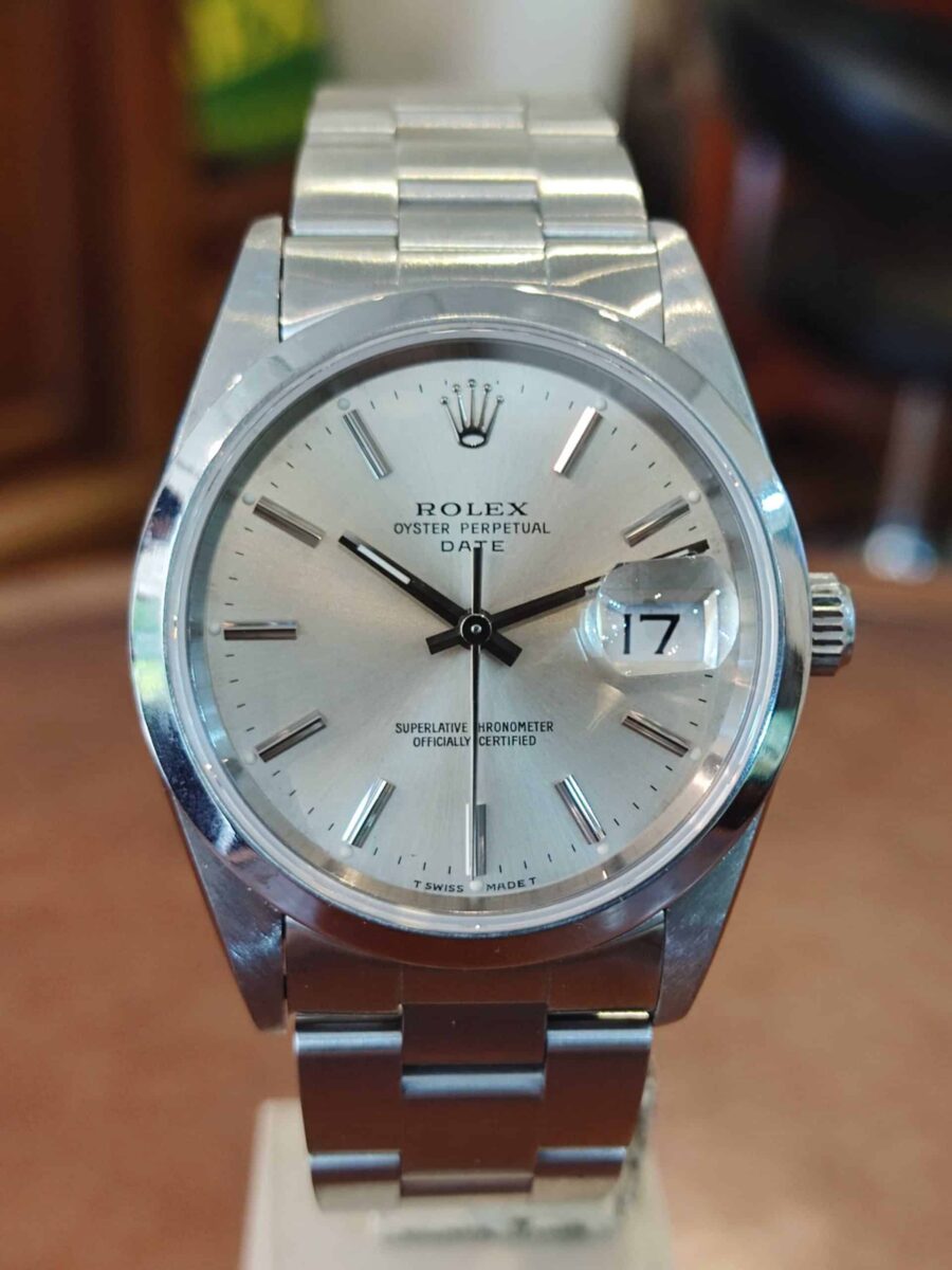 Rolex Date 34mm Silver Dial | Gothelf A. Watches