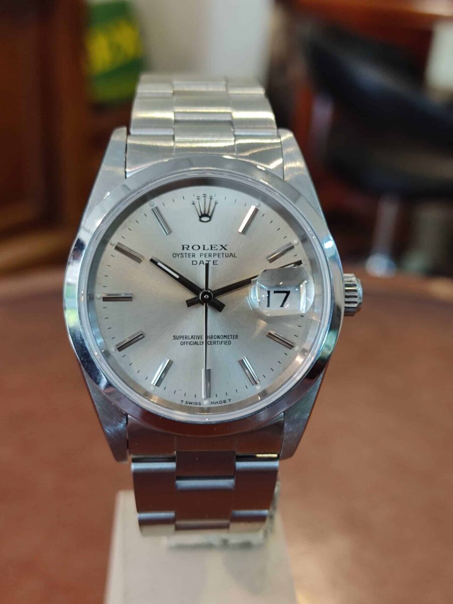 Rolex Date 34mm Silver Dial | Gothelf A. Watches — 2