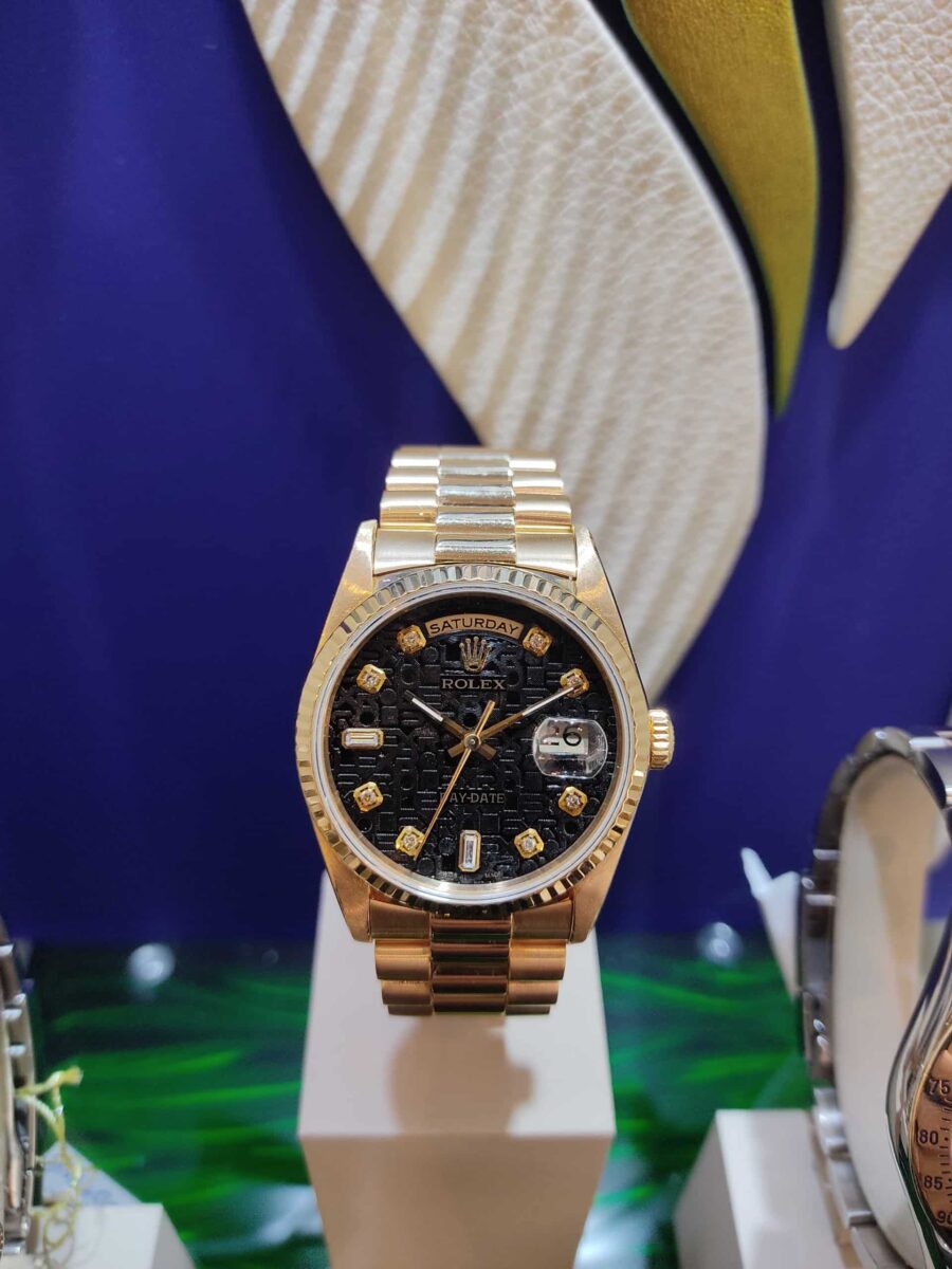 Rolex President Day-Date 36mm 18K Yellow Gold Diamonds Dial | Gothelf A. Watches — 3