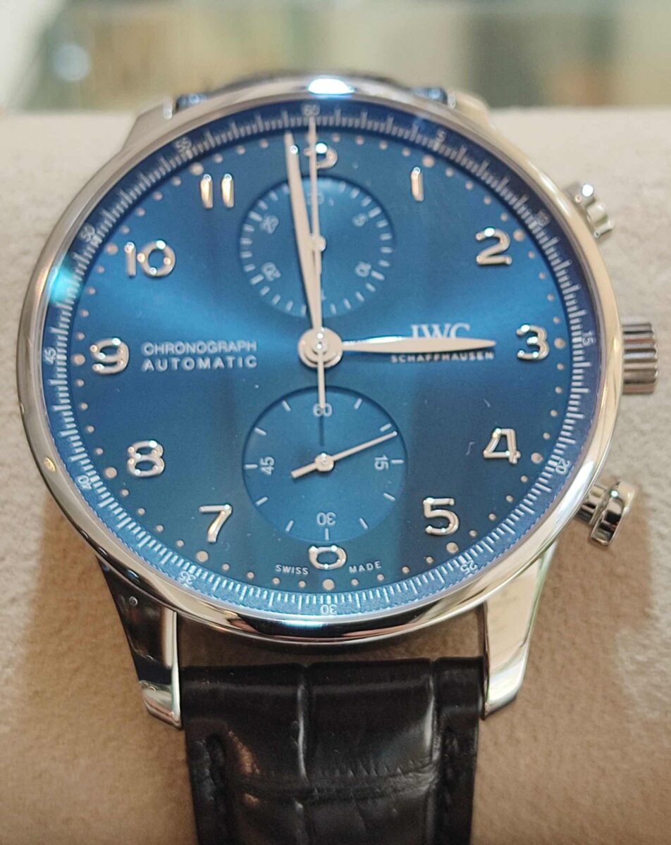 IWC Portugieser Chronograph Automatic Blue Dial | Gothelf A. Watches — 6