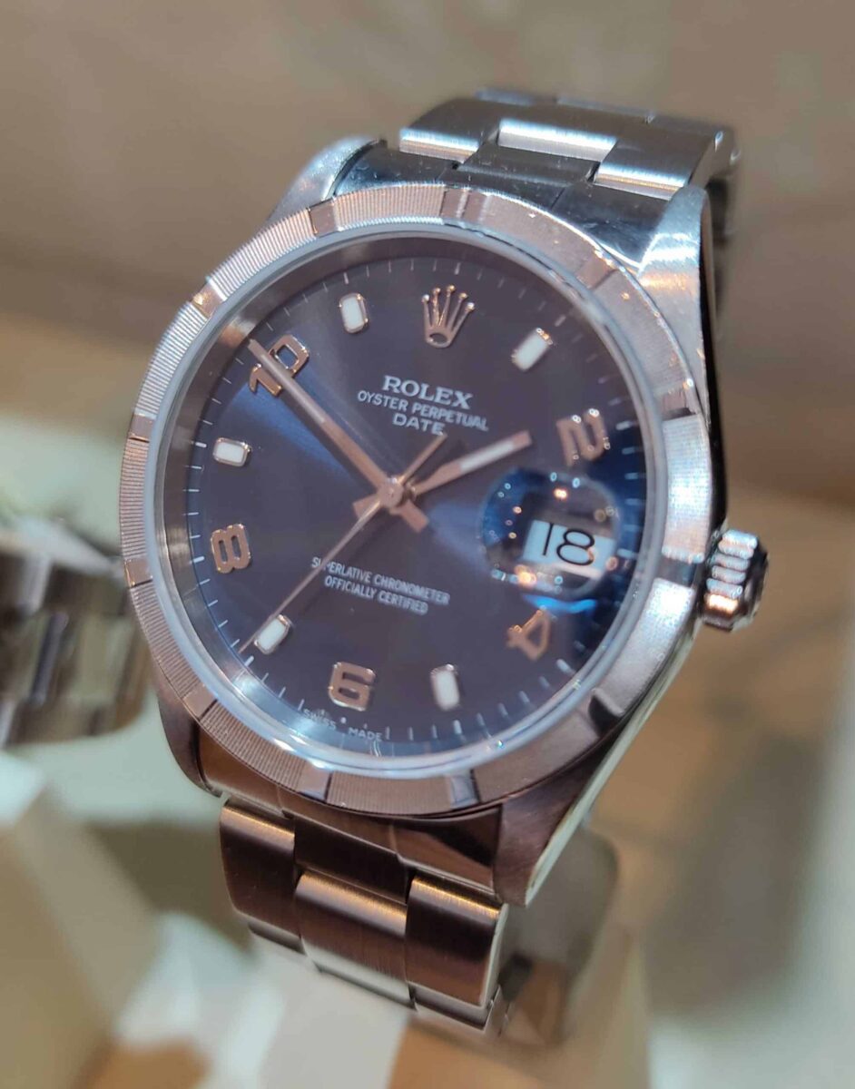 Rolex Date 34mm Steel Blue-Navy Dial | Gothelf A. Watches — 2