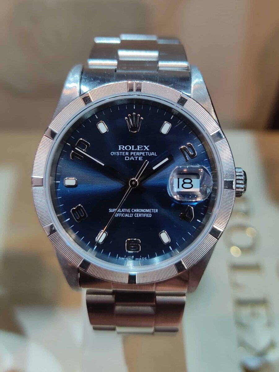 Rolex Date 34mm Steel Blue-Navy Dial | Gothelf A. Watches — 3