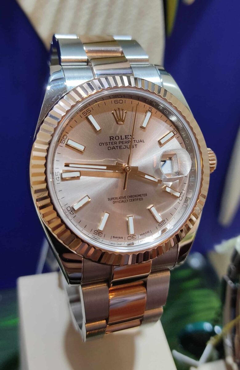 Rolex Datejust 41mm Steel & Rose Gold Sundust Dial | Gothelf A. Watches — 3