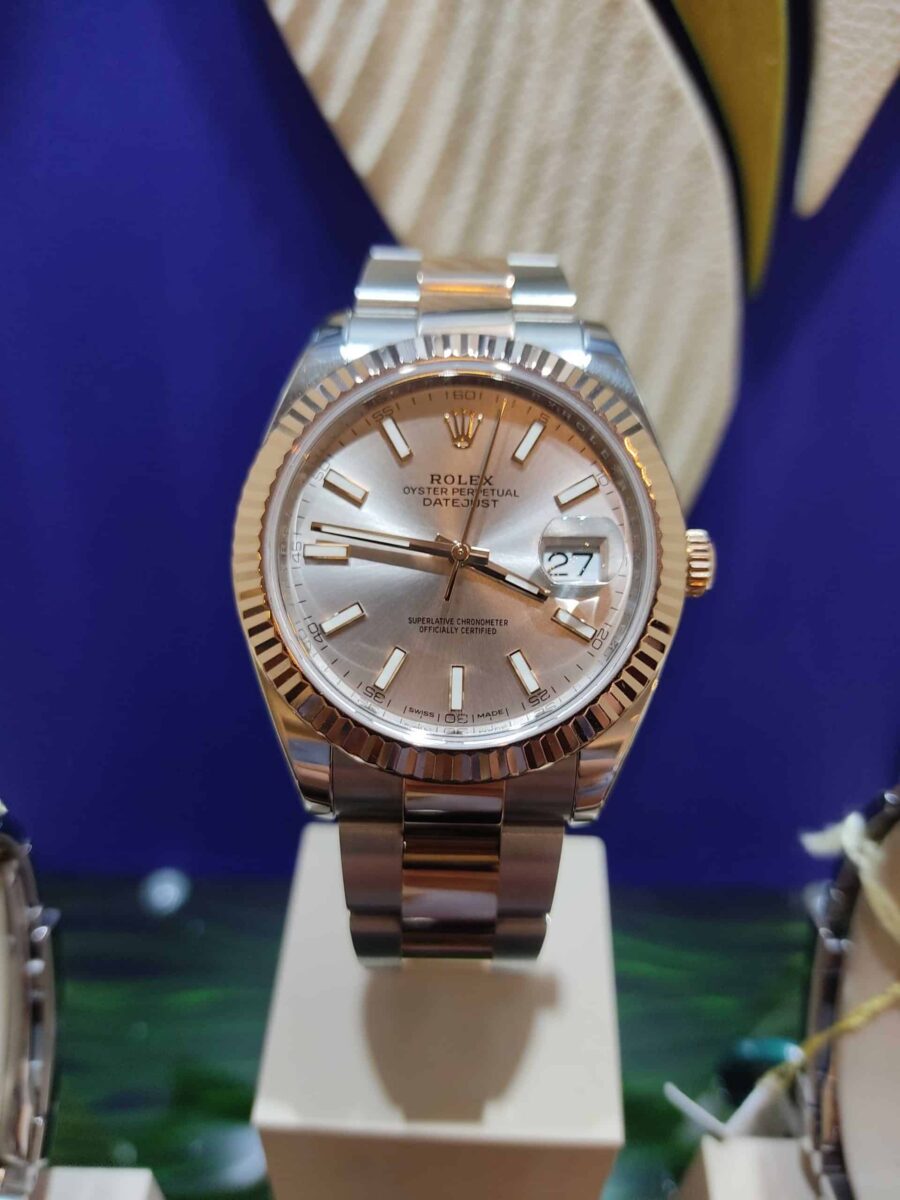 Rolex Datejust 41mm Steel & Rose Gold Sundust Dial | Gothelf A. Watches — 2