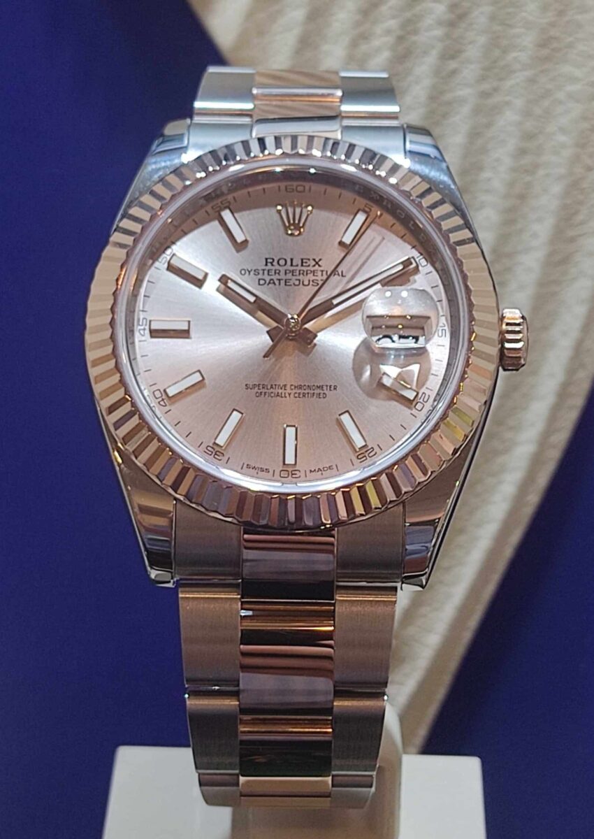 Rolex Datejust 41mm Steel & Rose Gold Sundust Dial | Gothelf A. Watches