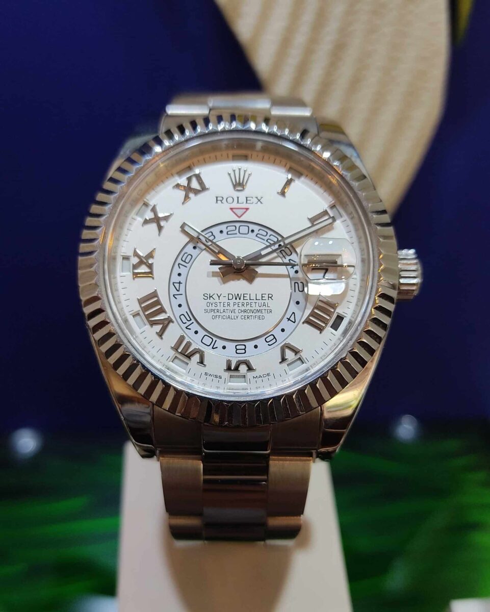 Rolex Sky-Dweller 18K White Gold Roman Numeral Dial | Gothelf A. Watches — 2
