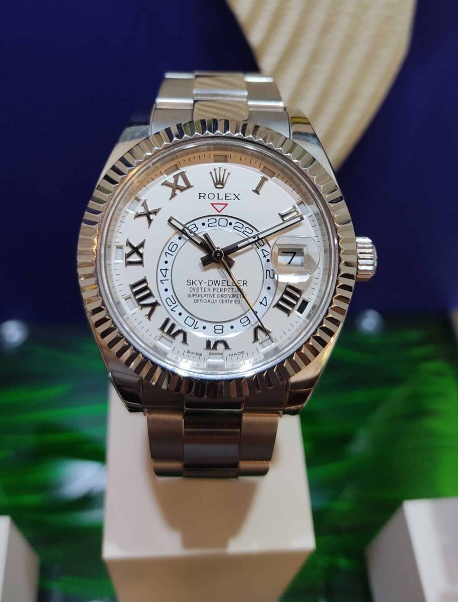 Rolex Sky-Dweller 18K White Gold Roman Numeral Dial | Gothelf A. Watches — 3